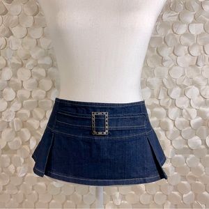 New M/L Jean Pleated School Girl Skirt